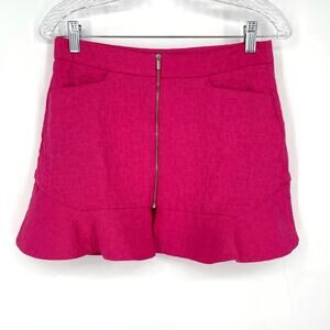 Zara Hot Pink Mini Skirt Medium Full‎ Zipper